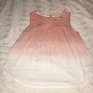 pink and white ombré top from target